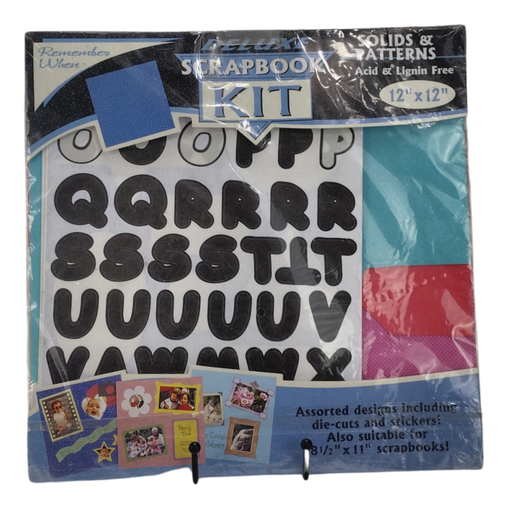 Remember When Deluxe Scrapbook Kit - Solids And Patterns - Vintage